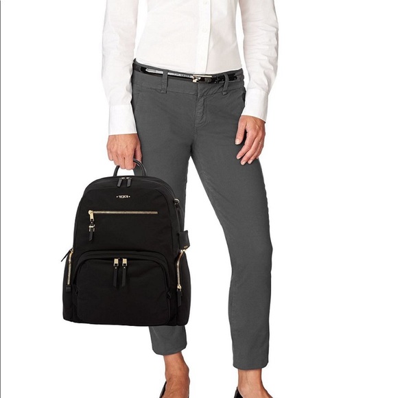 Tumi Black Backpack with Gold Hardware main image 9